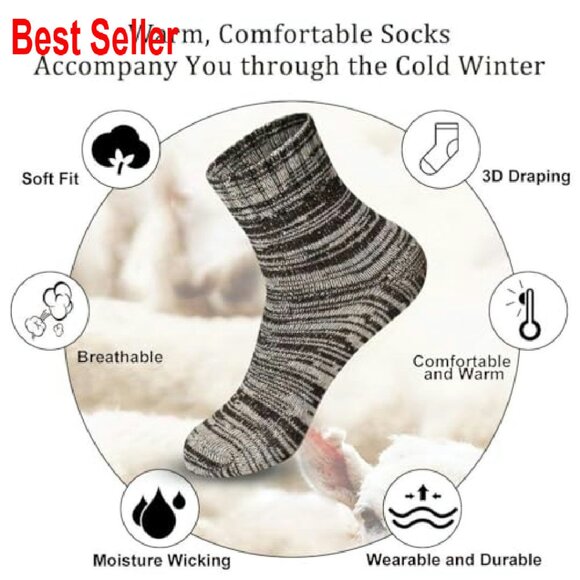 Cozy Fuzzy Winter Socks Warm Thermal Boot Socks for Women - Picture 4 of 7